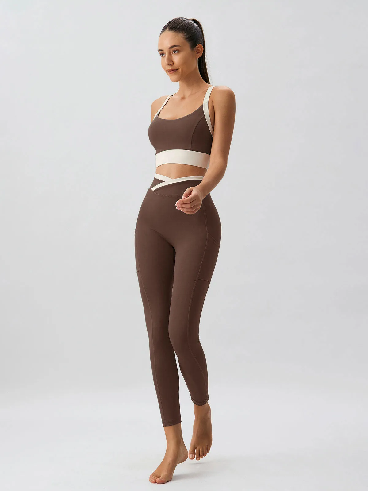 Coffee Natural Waisted Leggings 25" sold by BERLOOK product image thumbnail 4