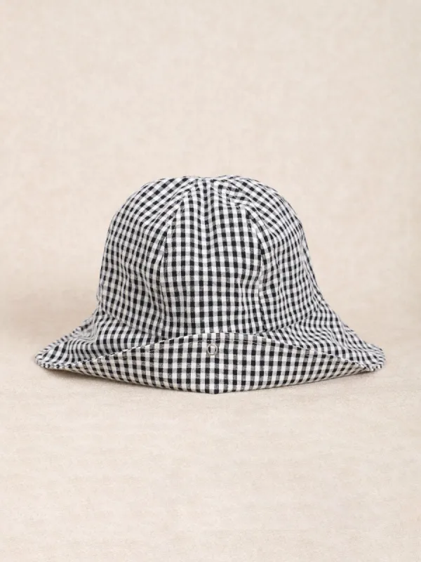 Black Contrast Plaid Bucket Hat sold by BERLOOK