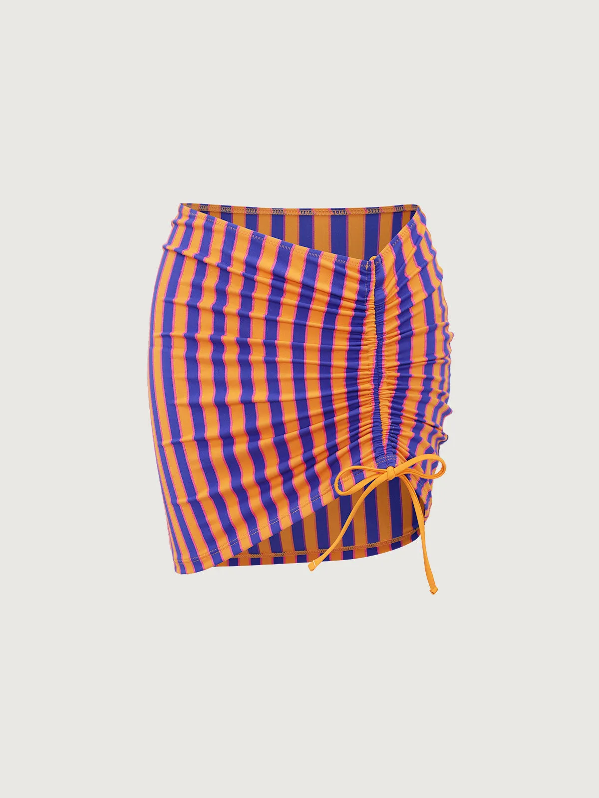 Multi-Color Striped Cover-Up Skirt sold by BERLOOK