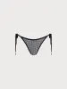Black Plaid Tie Bikini Bottom sold by BERLOOK