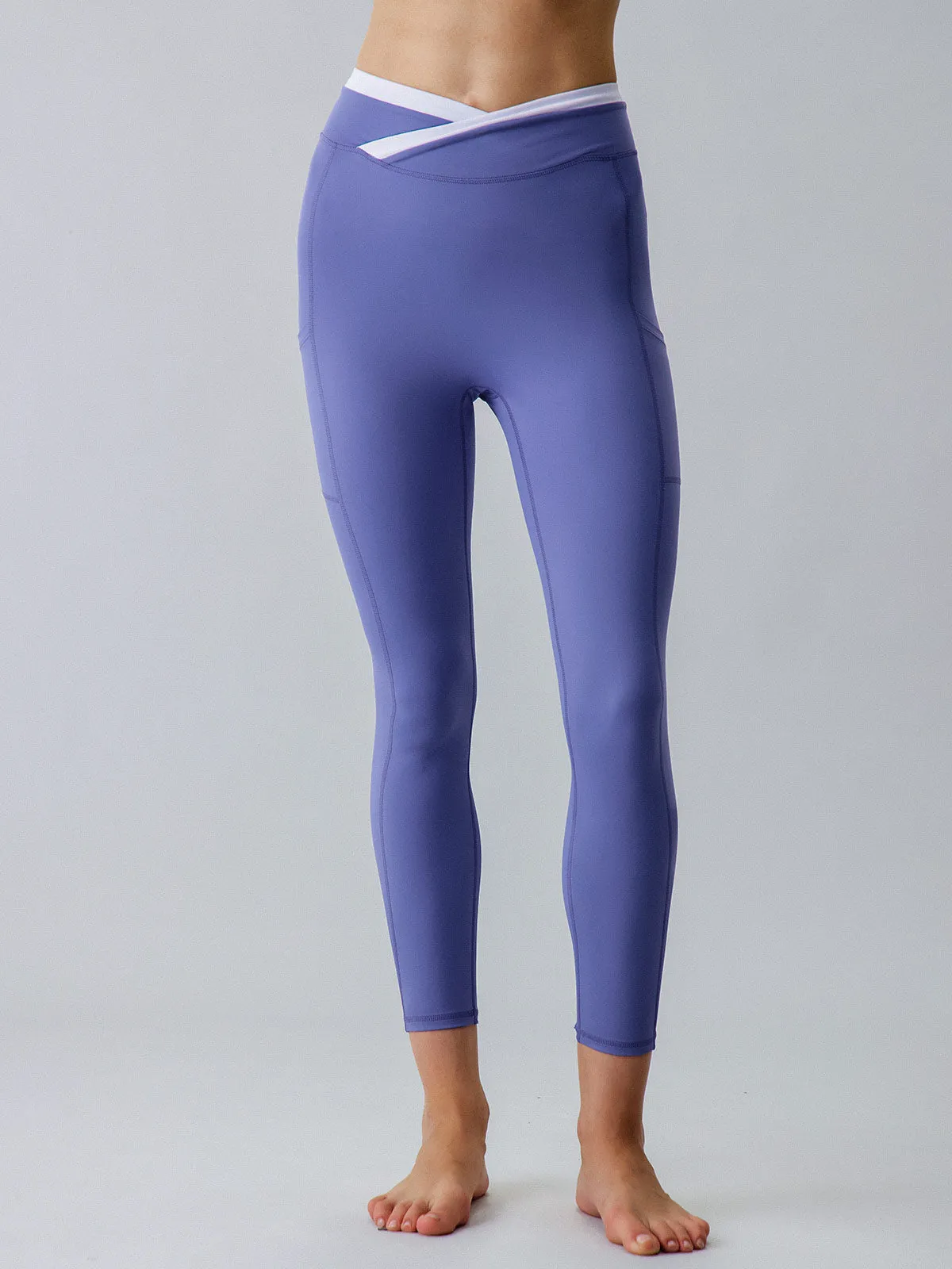 Purple Natural Waisted Leggings 25" sold by BERLOOK