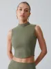 Army Green Round Neck Tank Top sold by BERLOOK