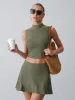 Army Green Round Neck Tank Top sold by BERLOOK