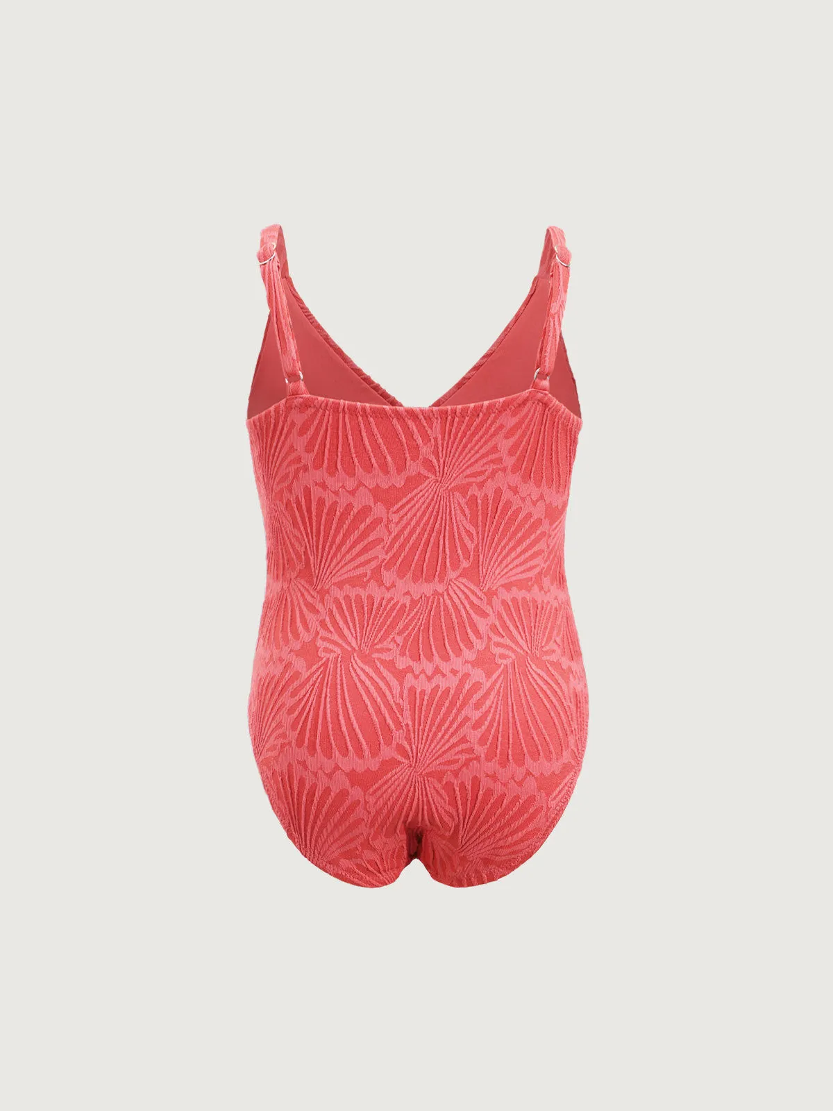Girls' Red Jacquard One-Piece sold by BERLOOK product image thumbnail 2