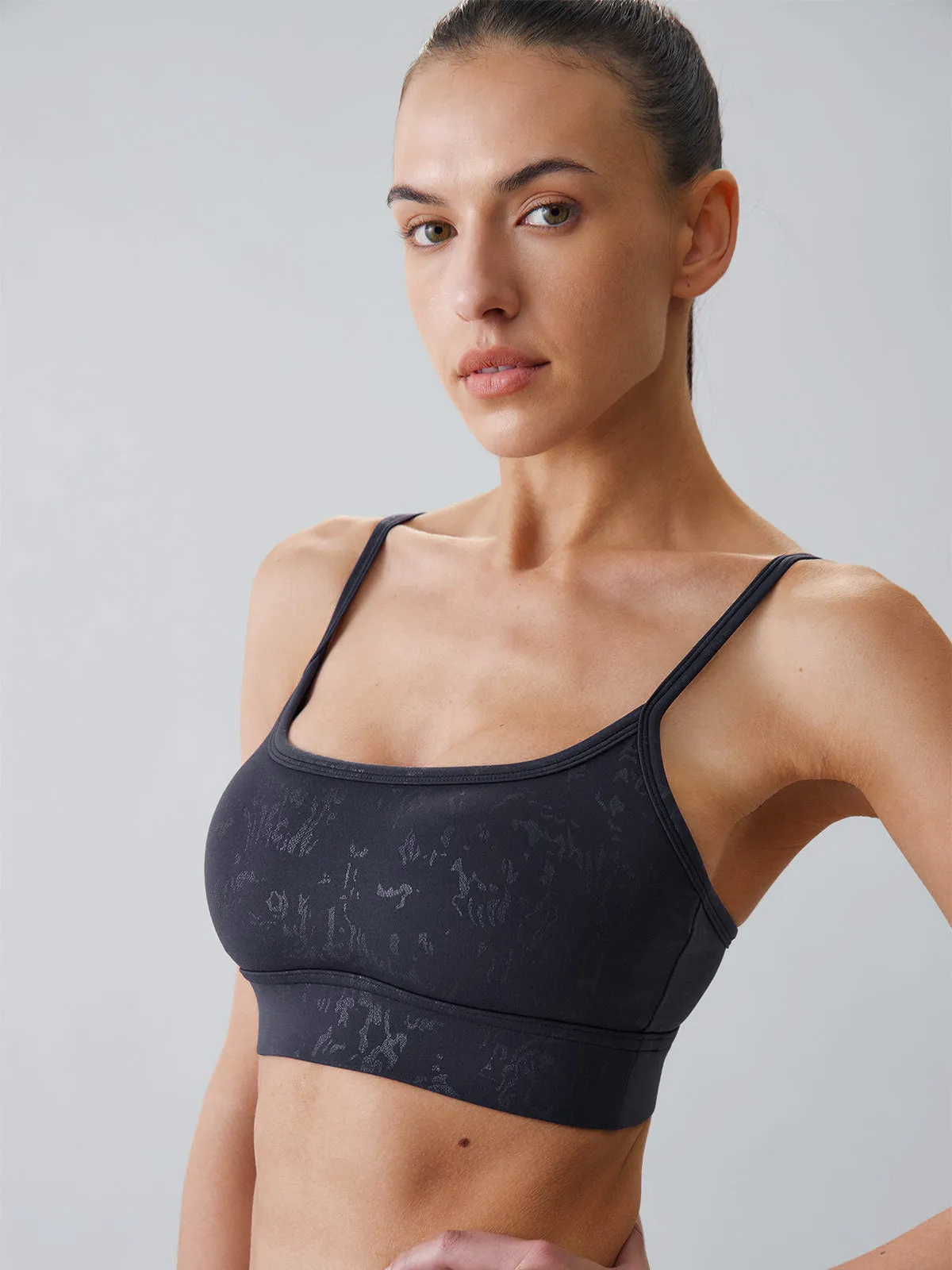 Embossed Pattern Sports Bra sold by BERLOOK product image thumbnail 3