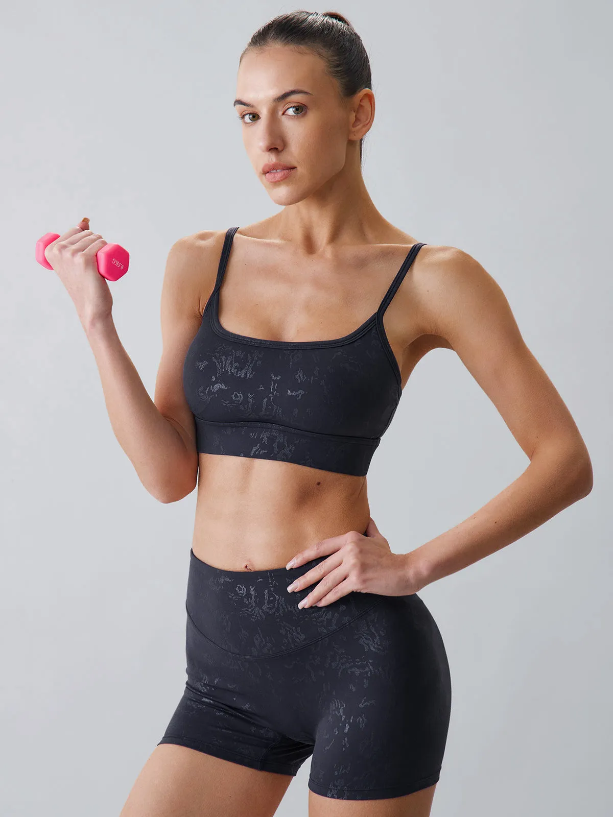 Embossed Pattern Sports Bra sold by BERLOOK product image thumbnail 4