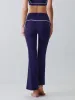 Blue Striped Flare Workout Leggings sold by BERLOOK
