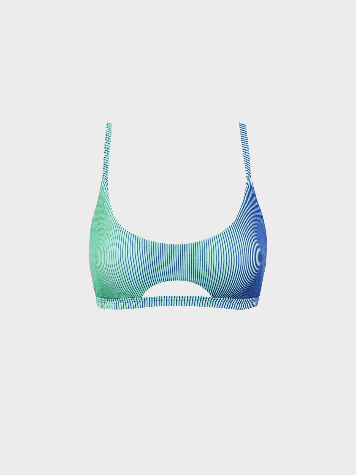 Green Gradient Hollow Bikini Top sold by BERLOOK
