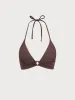 Dark Coffee Back Tie Bikini Top sold by BERLOOK