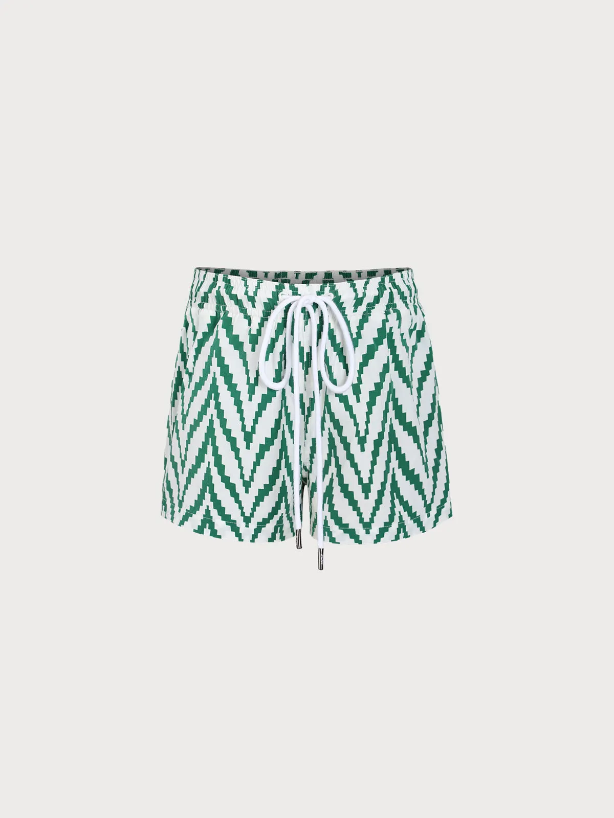 Boys' Green Geometric Swim Shorts sold by BERLOOK
