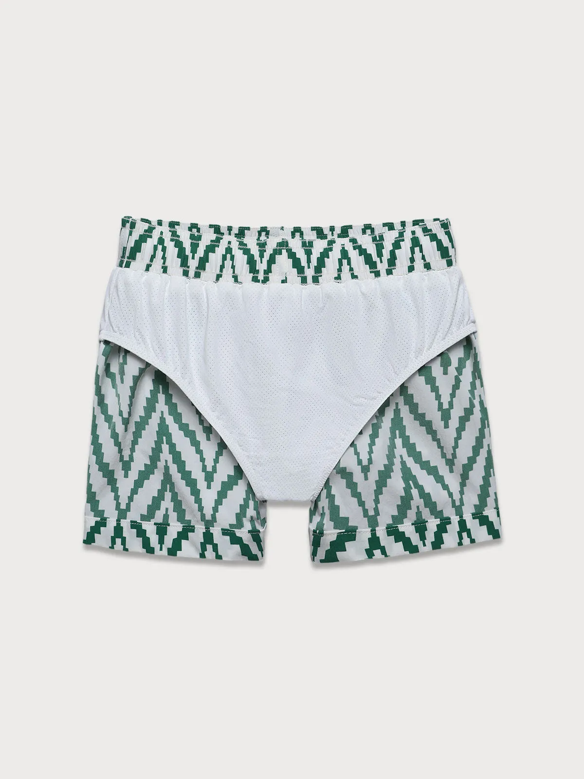 Boys' Green Geometric Swim Shorts sold by BERLOOK product image thumbnail 4
