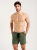 Hapnix® - The Army Green Men's 5" Swim Trunks sold by BERLOOK