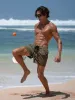 Hapnix® - The Army Green Men's 5" Swim Trunks sold by BERLOOK