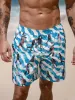 Hapnix® - The Blue White Men's 7" Swim Trunks sold by BERLOOK
