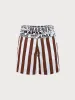 Hapnix® - The Coffee Stripe Men's 7" Swim Trunks sold by BERLOOK
