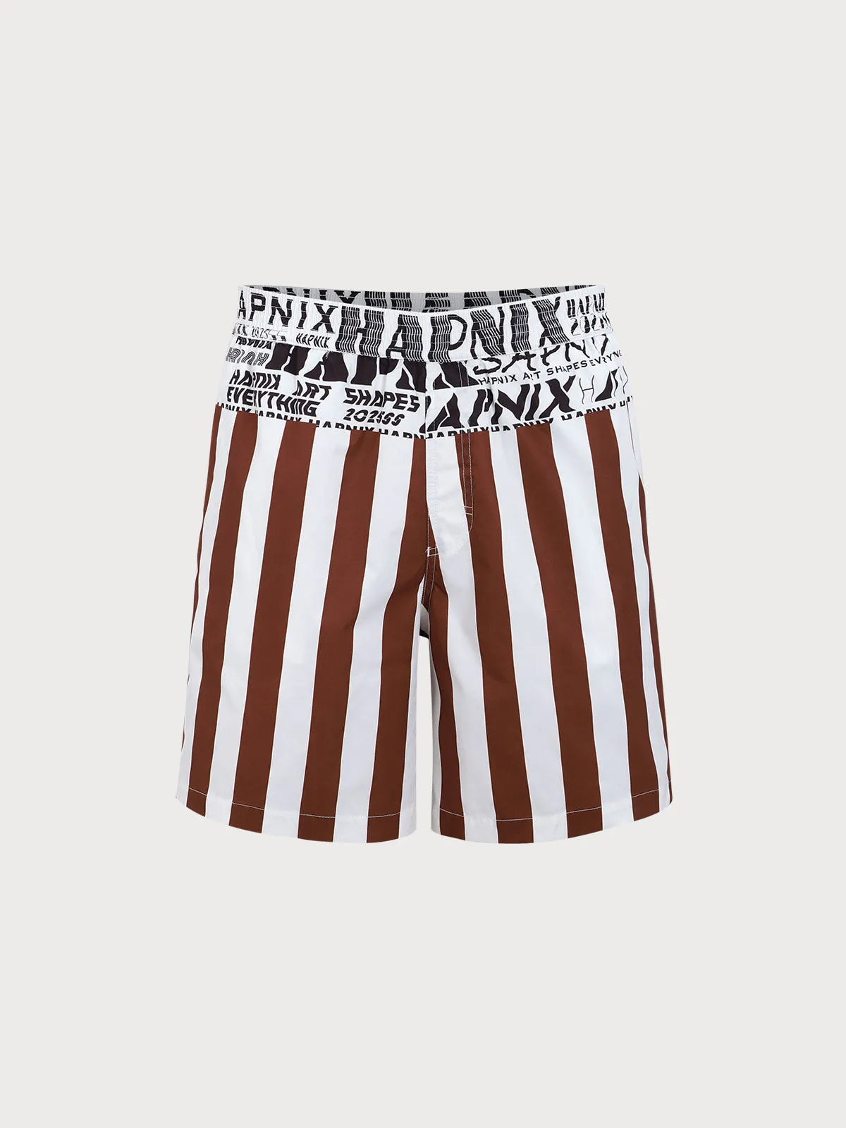 Hapnix® - The Coffee Stripe Men's 7" Swim Trunks sold by BERLOOK product image thumbnail 5