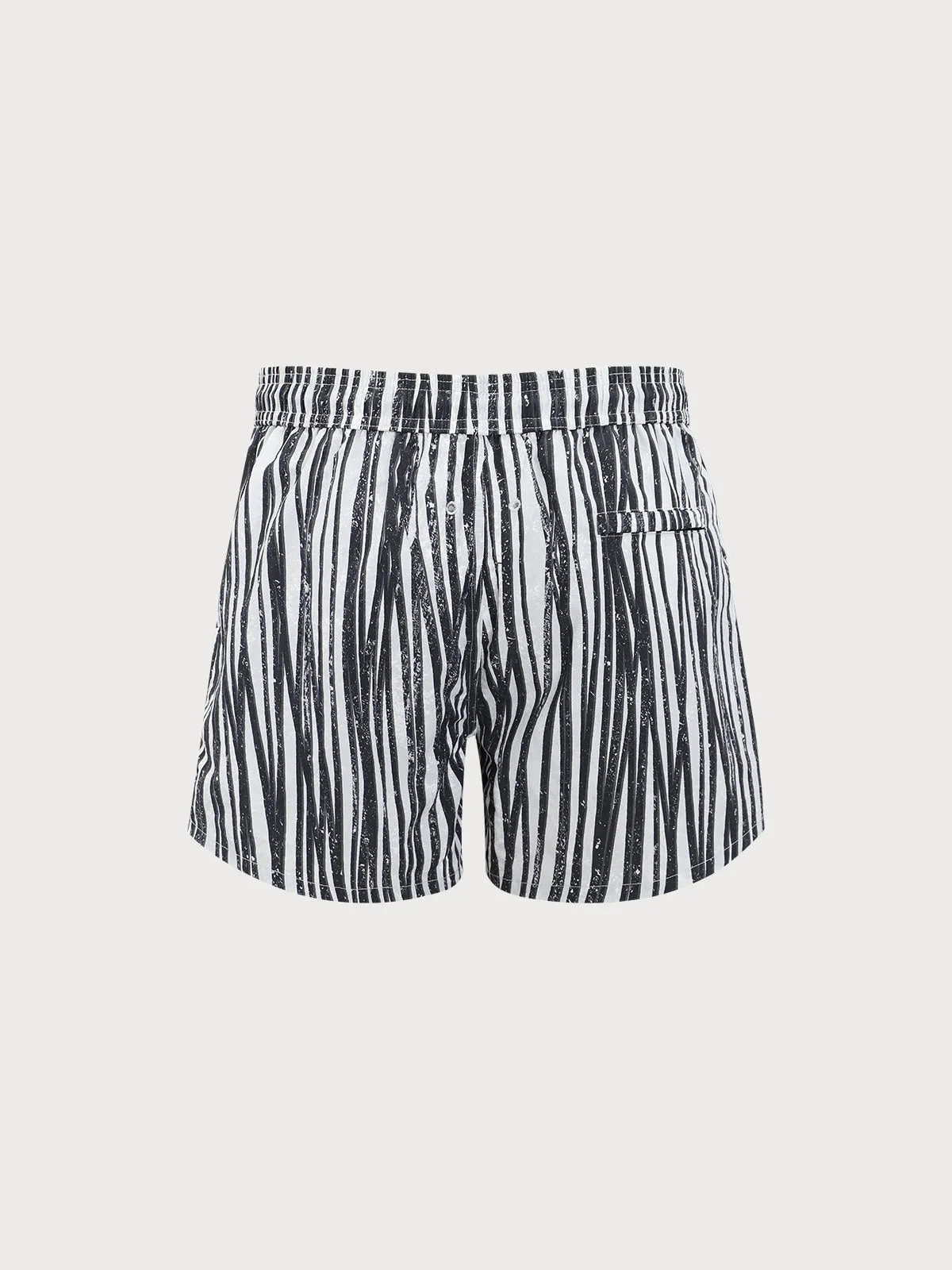 Hapnix® - The Zebra Stripe Men's 5" Swim Trunks sold by BERLOOK product image thumbnail 2