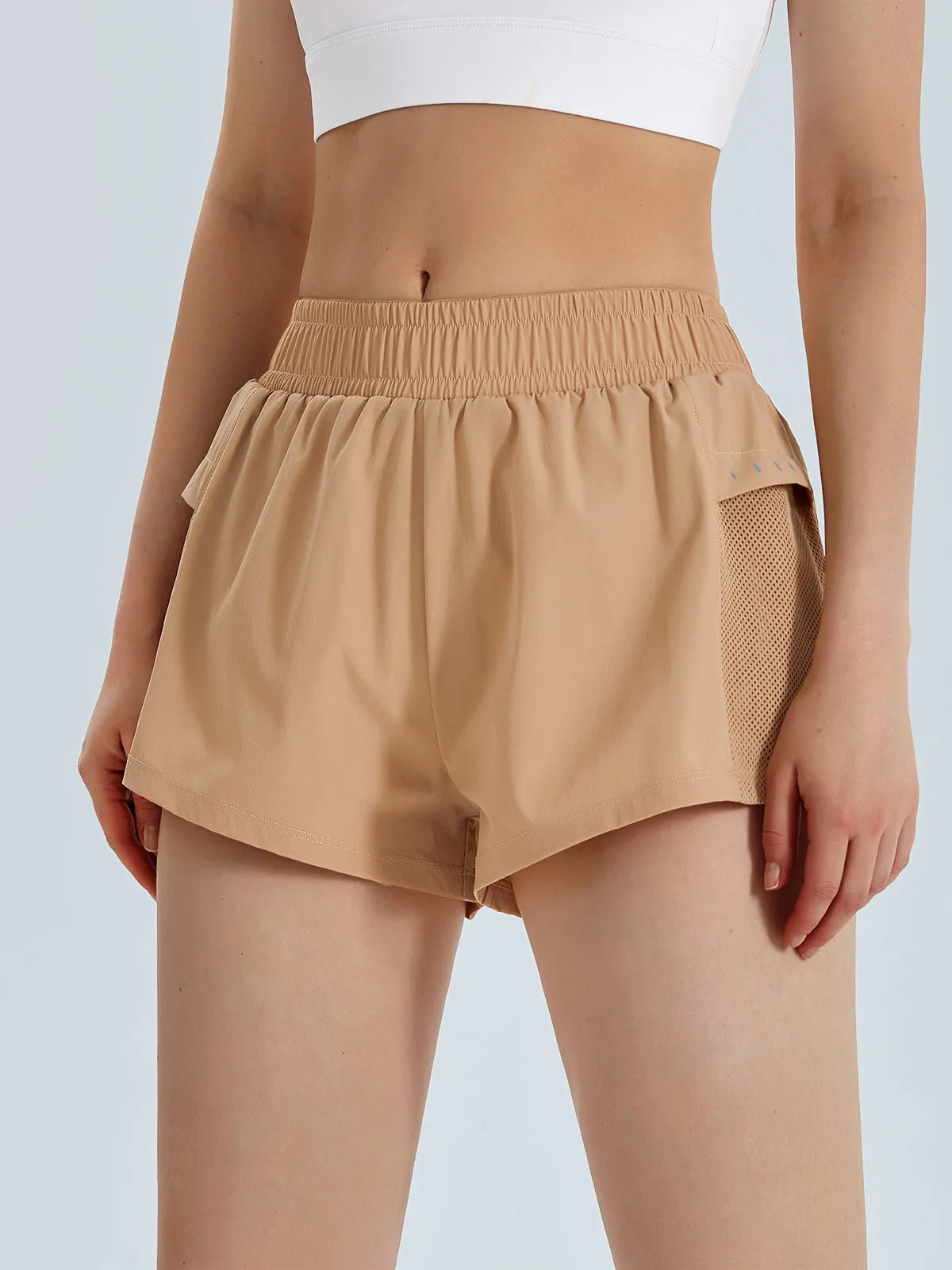 Khaki Easy Fit Breathe Shorts sold by BERLOOK