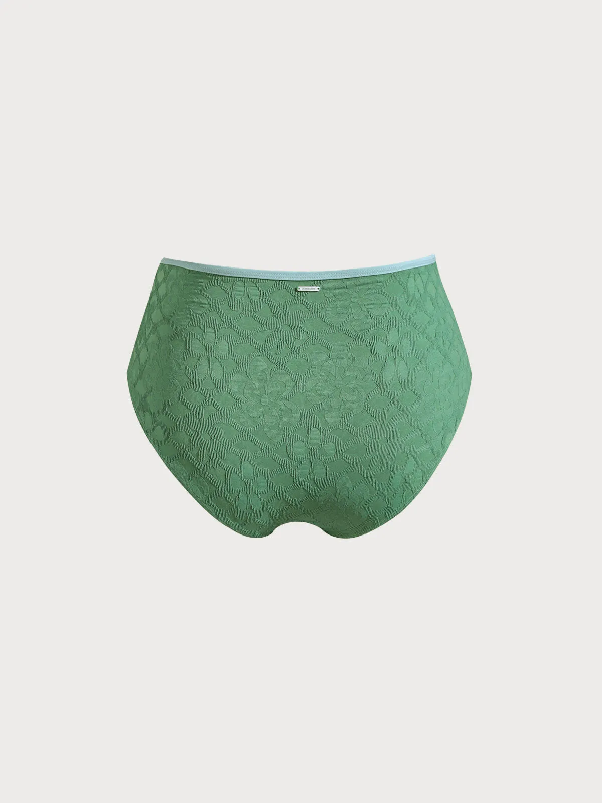 Dark Green Contrast Plus Size Bikini Bottom sold by BERLOOK product image thumbnail 2