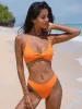 Orange Solid Bikini Bottom sold by BERLOOK