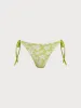 Light Green Jacquard Tie Bikini Bottom sold by BERLOOK