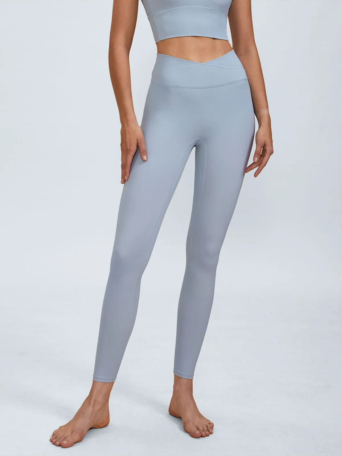 Light Blue V-Waist Leggings 24" sold by BERLOOK product image thumbnail 2