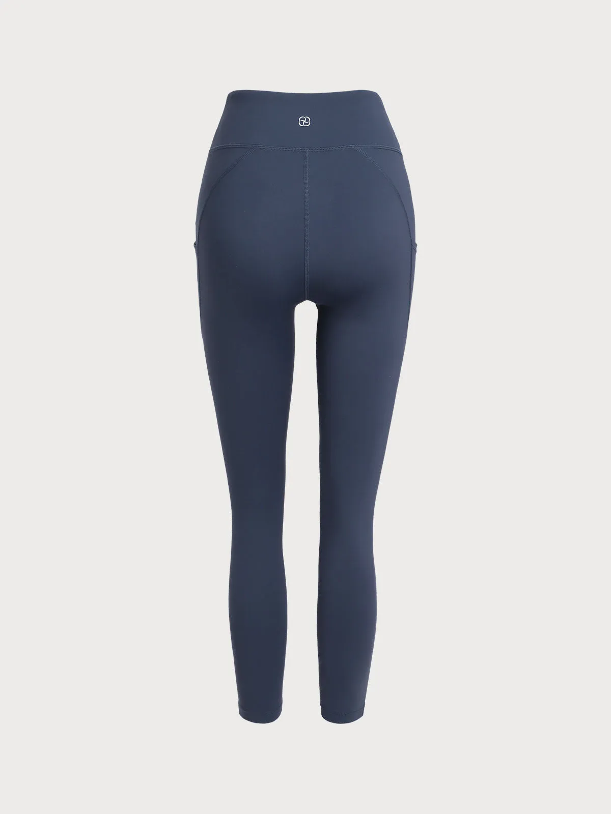 Navy Blue Ruched Waist Leggings 26" sold by BERLOOK product image thumbnail 3