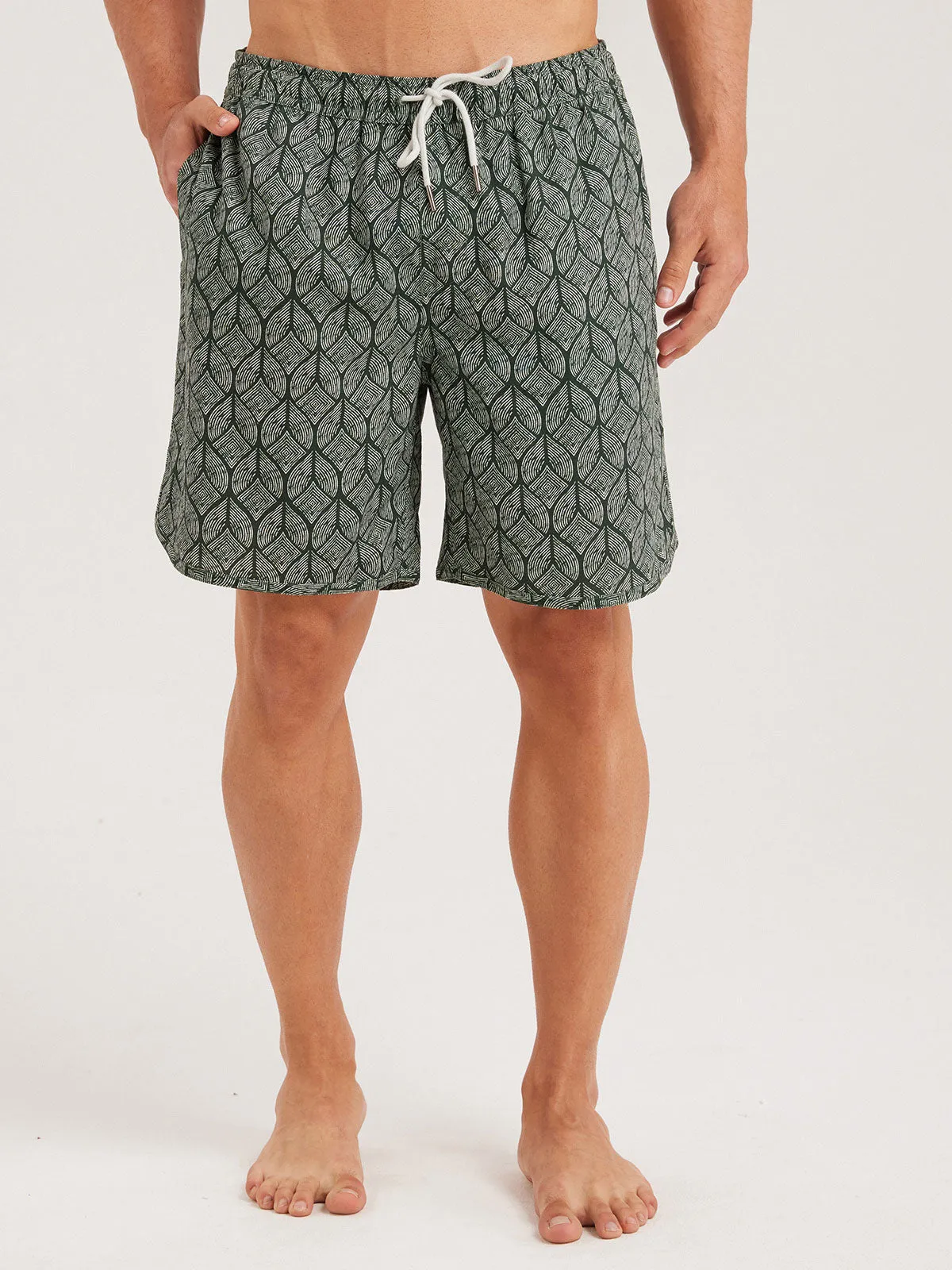 Hapnix® -Men's Green 7" Swim Trunks sold by BERLOOK product image thumbnail 3