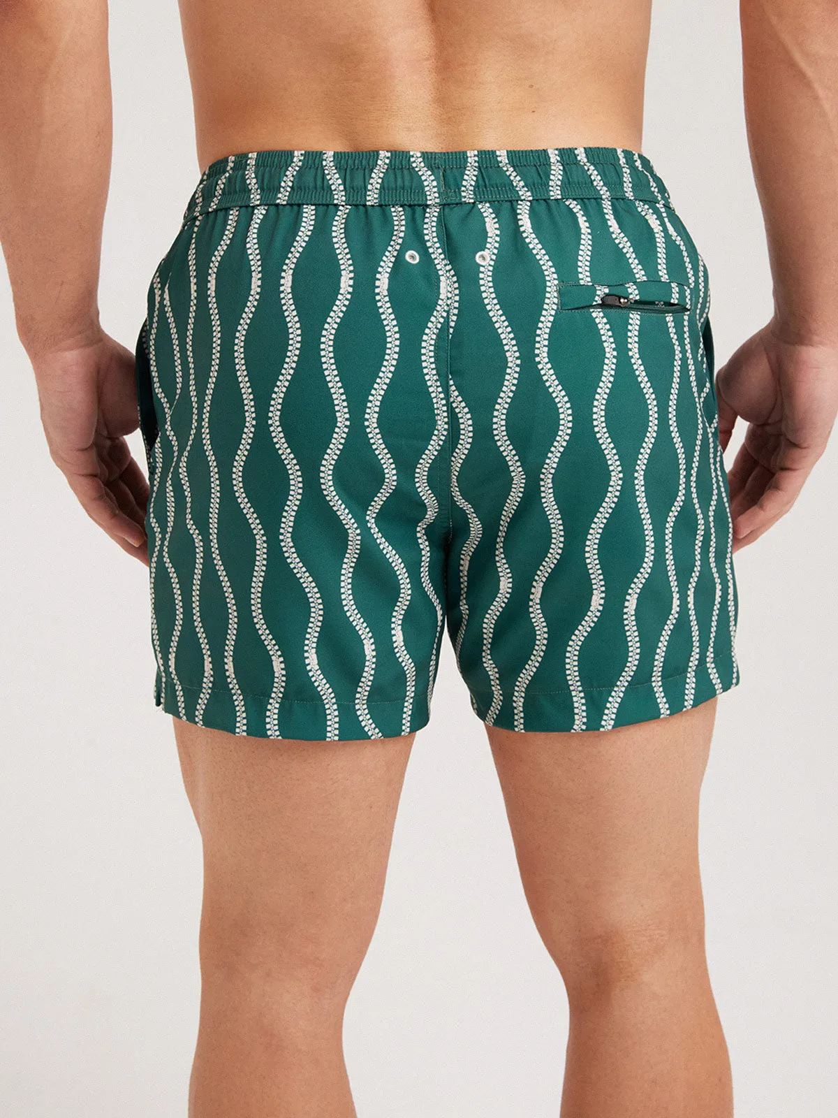 Hapnix® - Men's Green 5" Swim Trunks sold by BERLOOK product image thumbnail 4