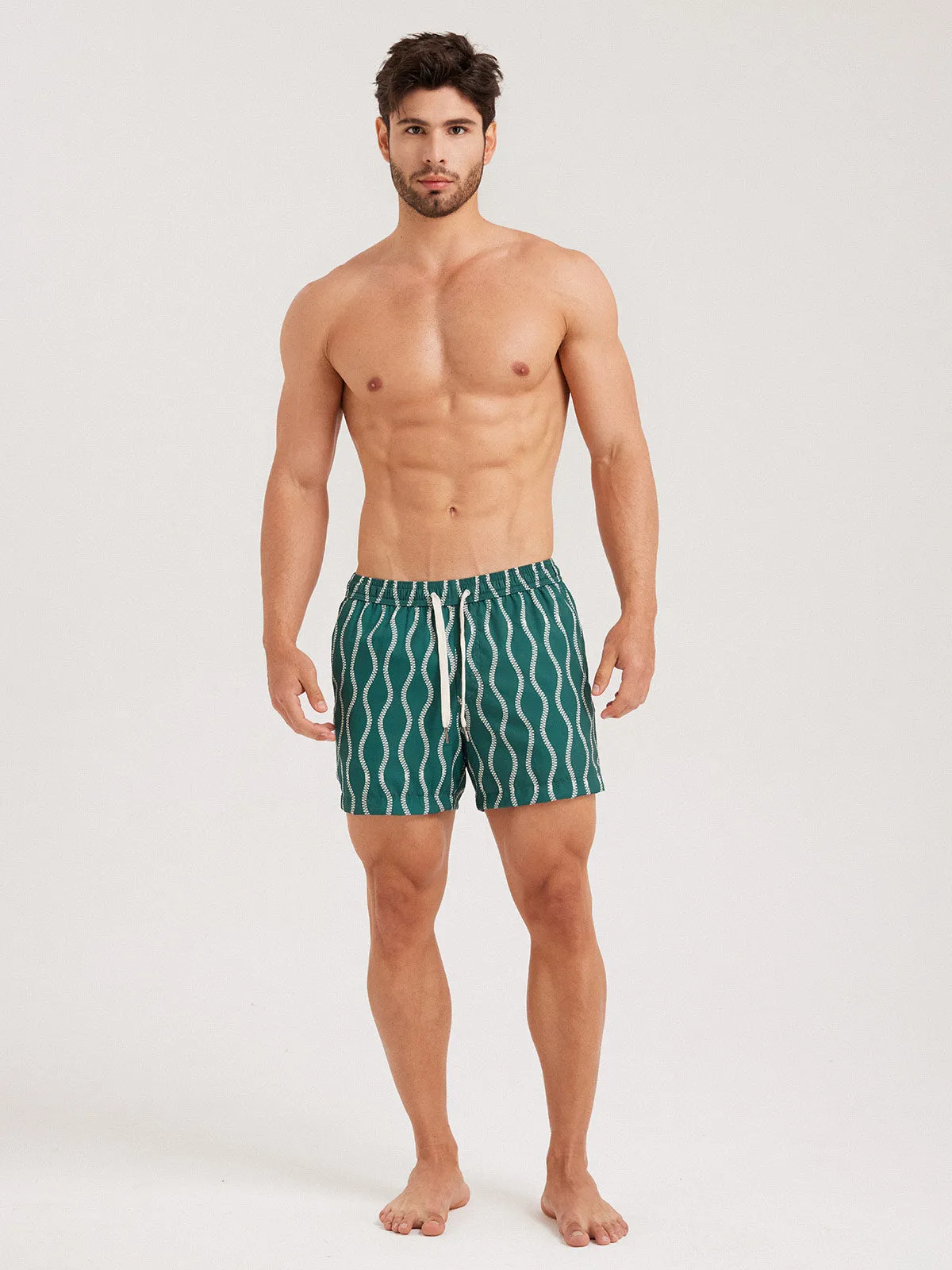 Hapnix® - Men's Green 5" Swim Trunks sold by BERLOOK product image thumbnail 5