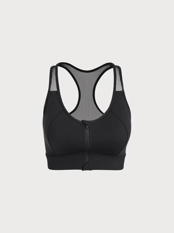 High Support Front Zipper Sports Bra sold by BERLOOK