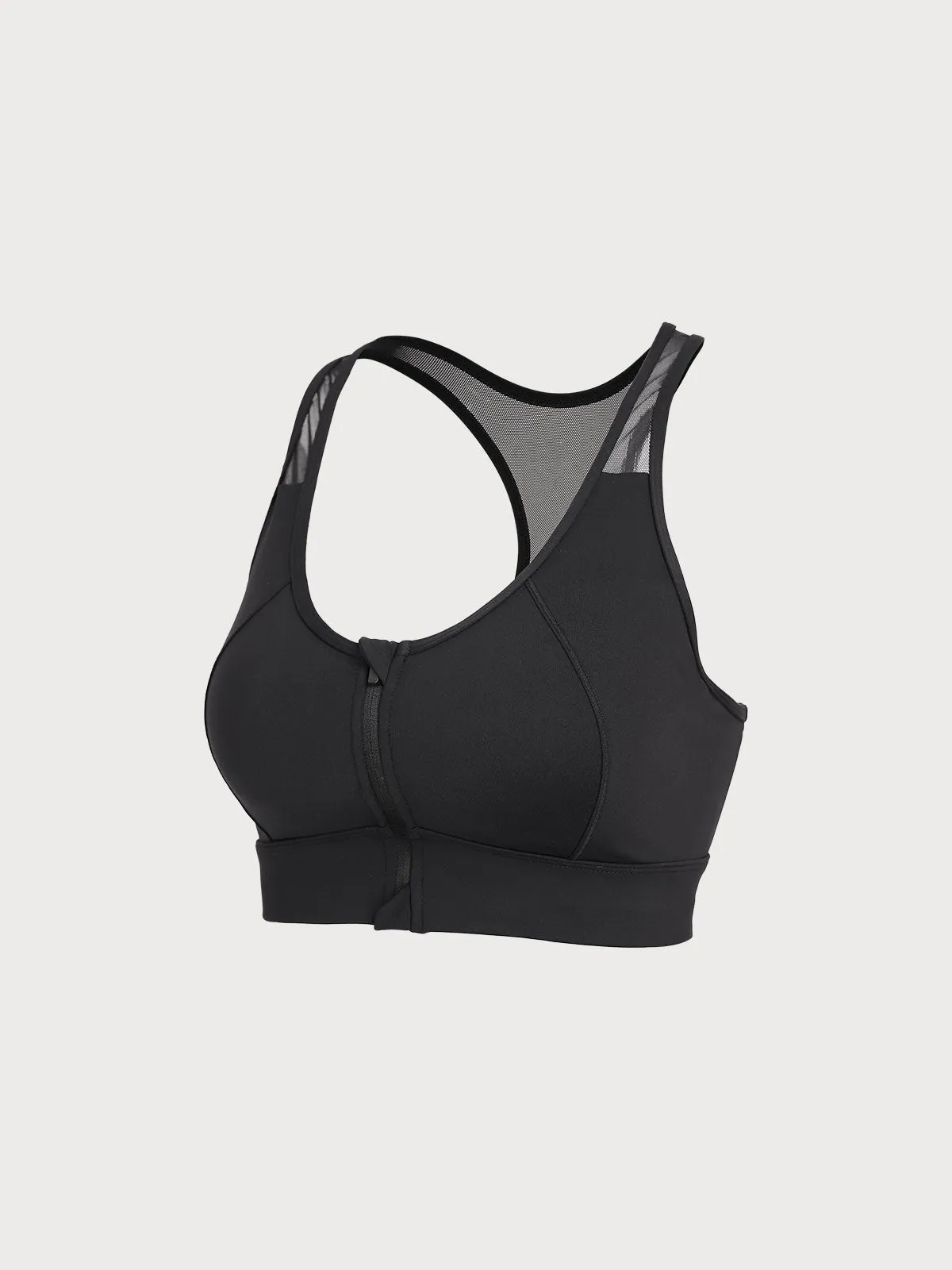 High Support Front Zipper Sports Bra sold by BERLOOK product image thumbnail 3