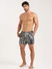 Hapnix® - Men's Black Stripes 5" Swim Trunks sold by BERLOOK