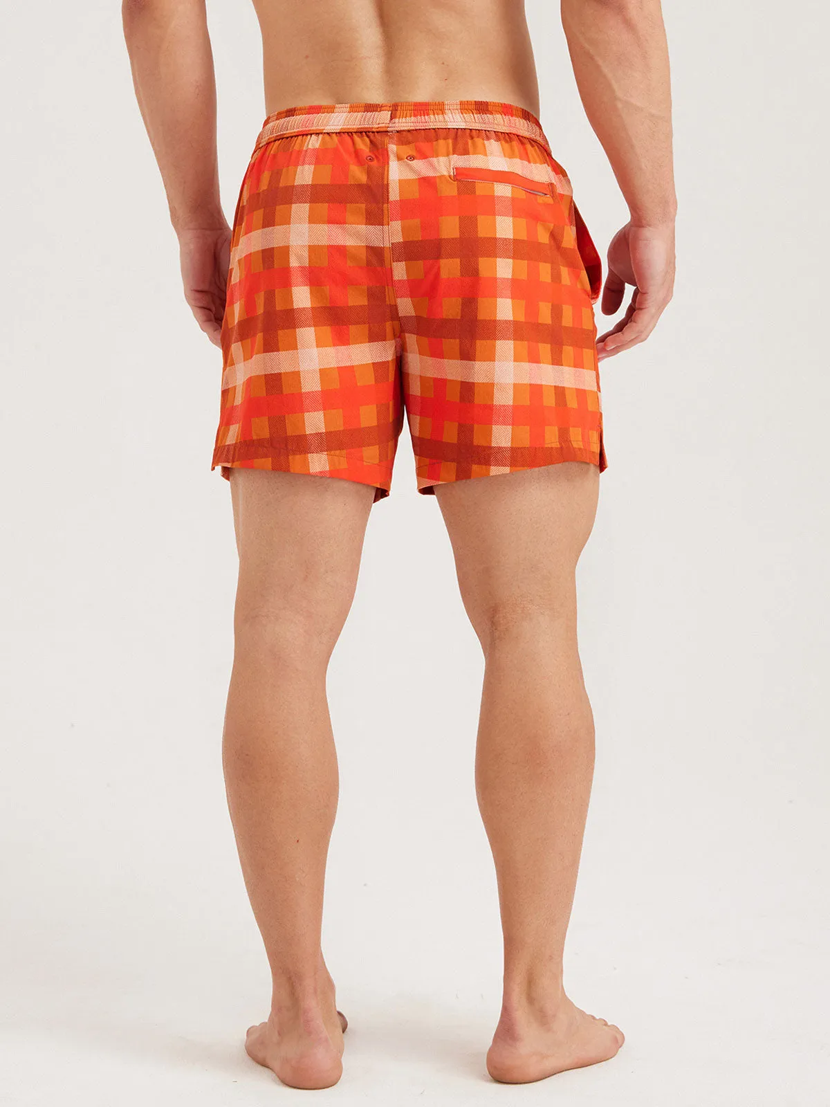 Hapnix® - Men's Orange 5" Swim Trunks sold by BERLOOK product image thumbnail 3