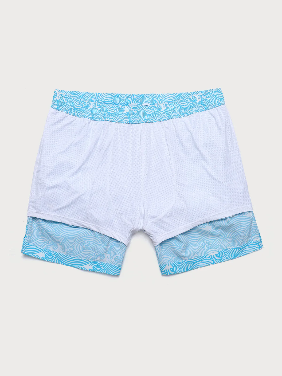 Hapnix® - Men's Blue Woven Swim Shorts sold by BERLOOK product image thumbnail 3