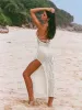 Lace-Up Side Slit Cover-up Dress sold by BERLOOK