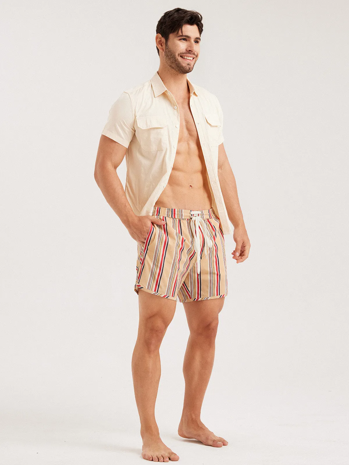 Hapnix® - Men's Stripe 5" Swim Trunks sold by BERLOOK product image thumbnail 5