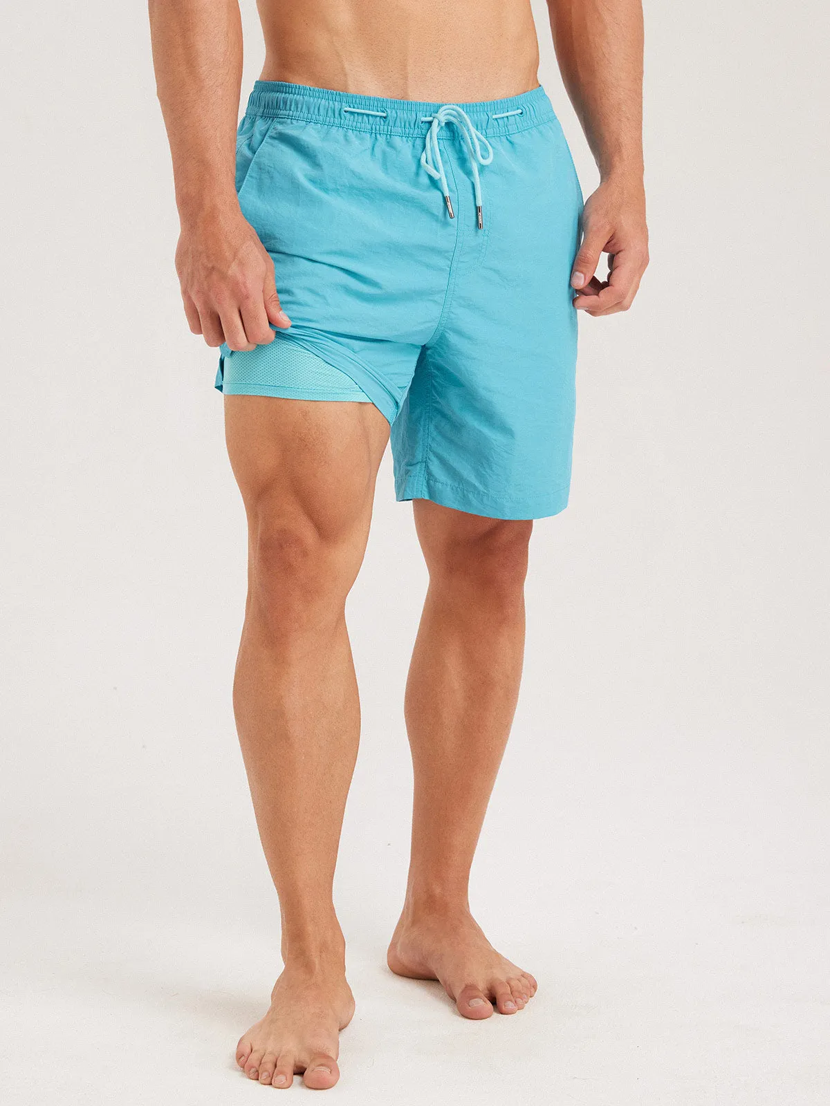 Hapnix® - Men's Solid 7" Swim Trunks sold by BERLOOK product image thumbnail 2