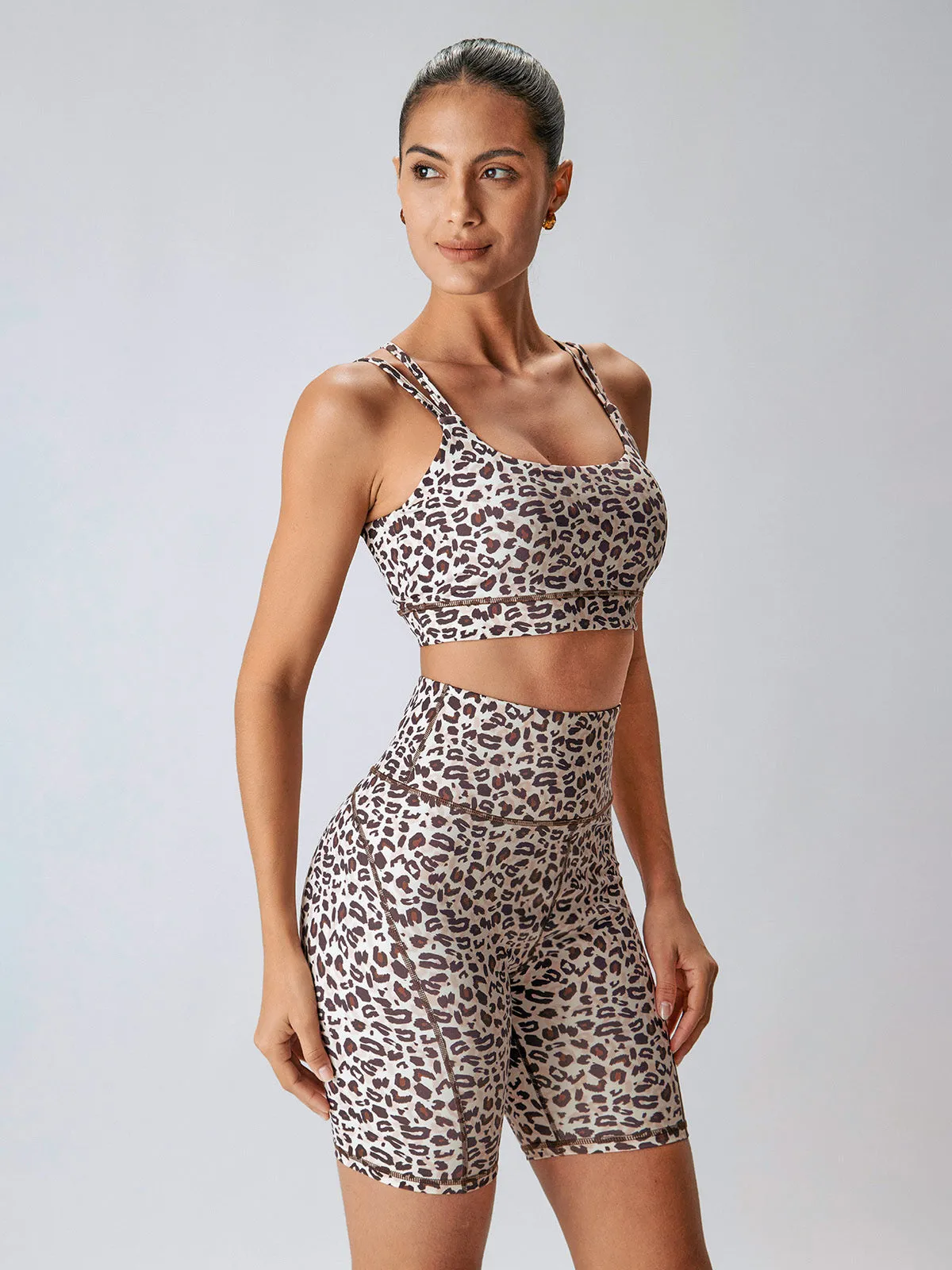 Leopard X-Cross Sports Bra - Light Support sold by BERLOOK product image thumbnail 4