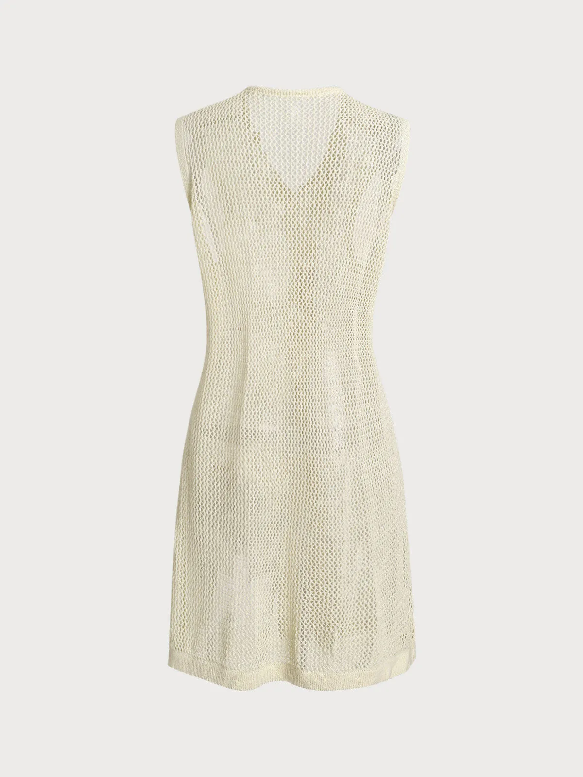 Beige Round Neck Cover-up Dress sold by BERLOOK product image thumbnail 2