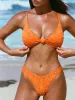 Orange Starfish Knot Bikini Top sold by BERLOOK