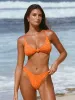 Orange Starfish Knot Bikini Top sold by BERLOOK
