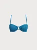 Blue Jacquard Underwire Bikini Top sold by BERLOOK