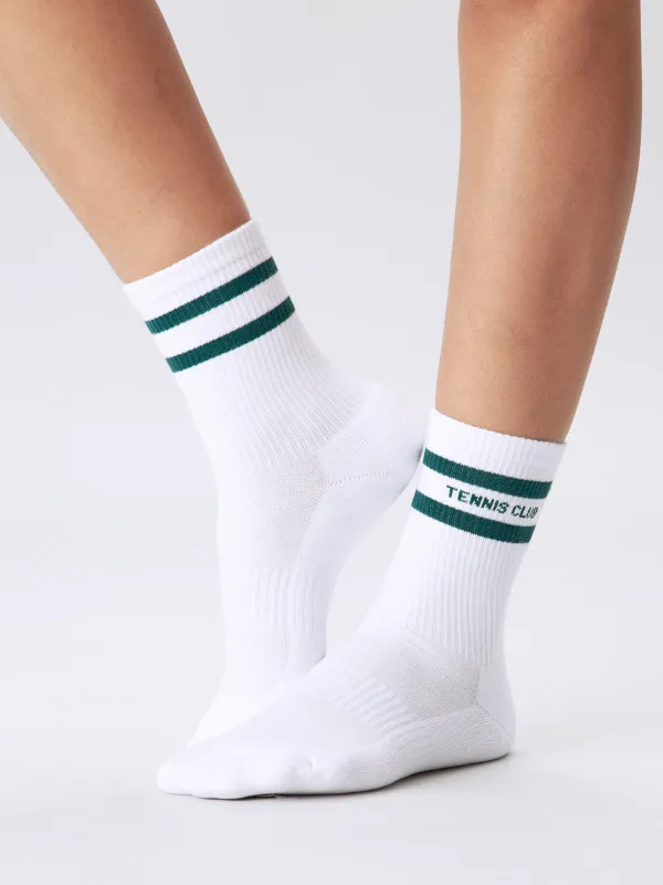 White Cotton Sports Socks sold by BERLOOK