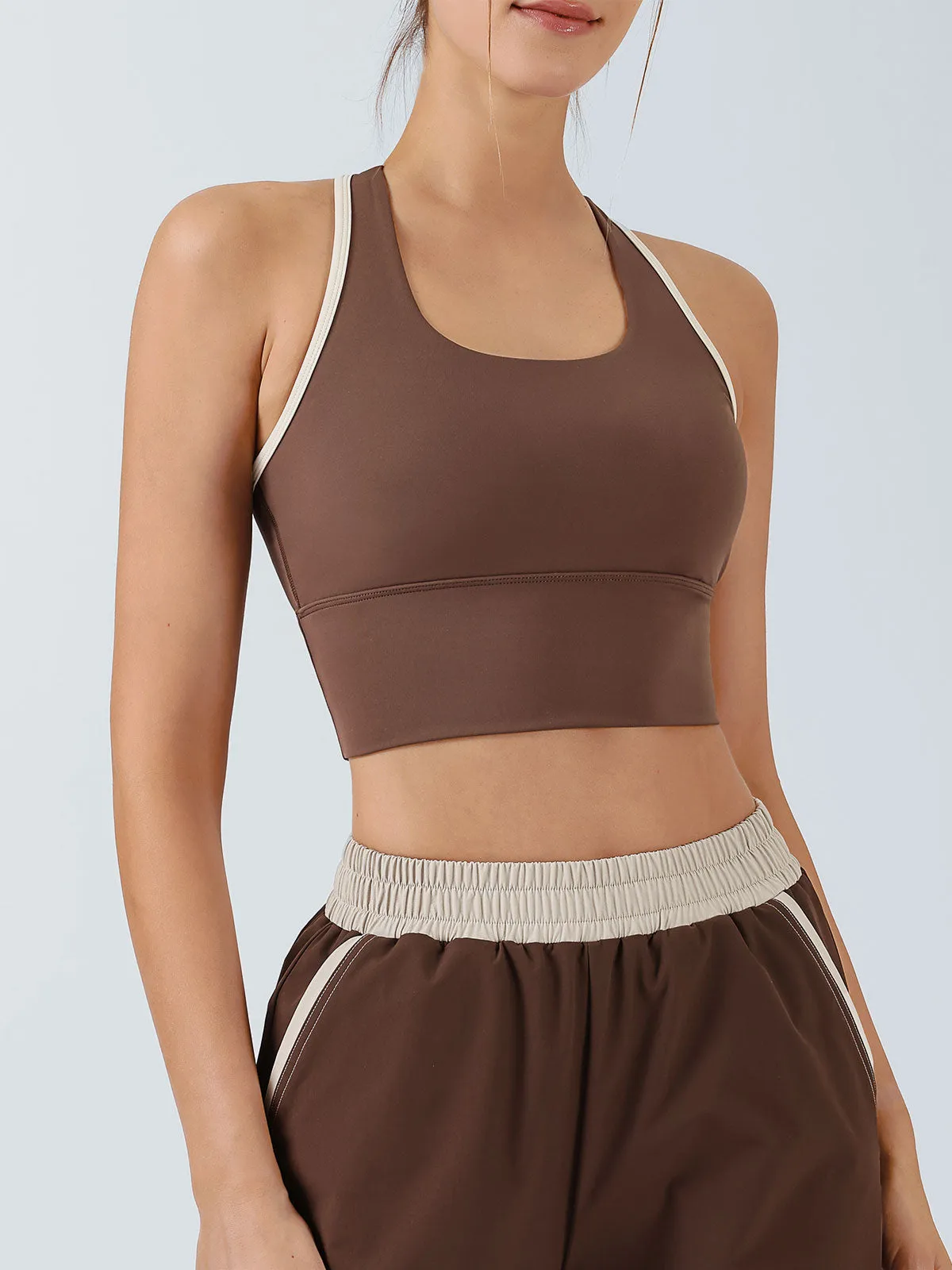 Coffee Contrast Tank Top - Light Support sold by BERLOOK