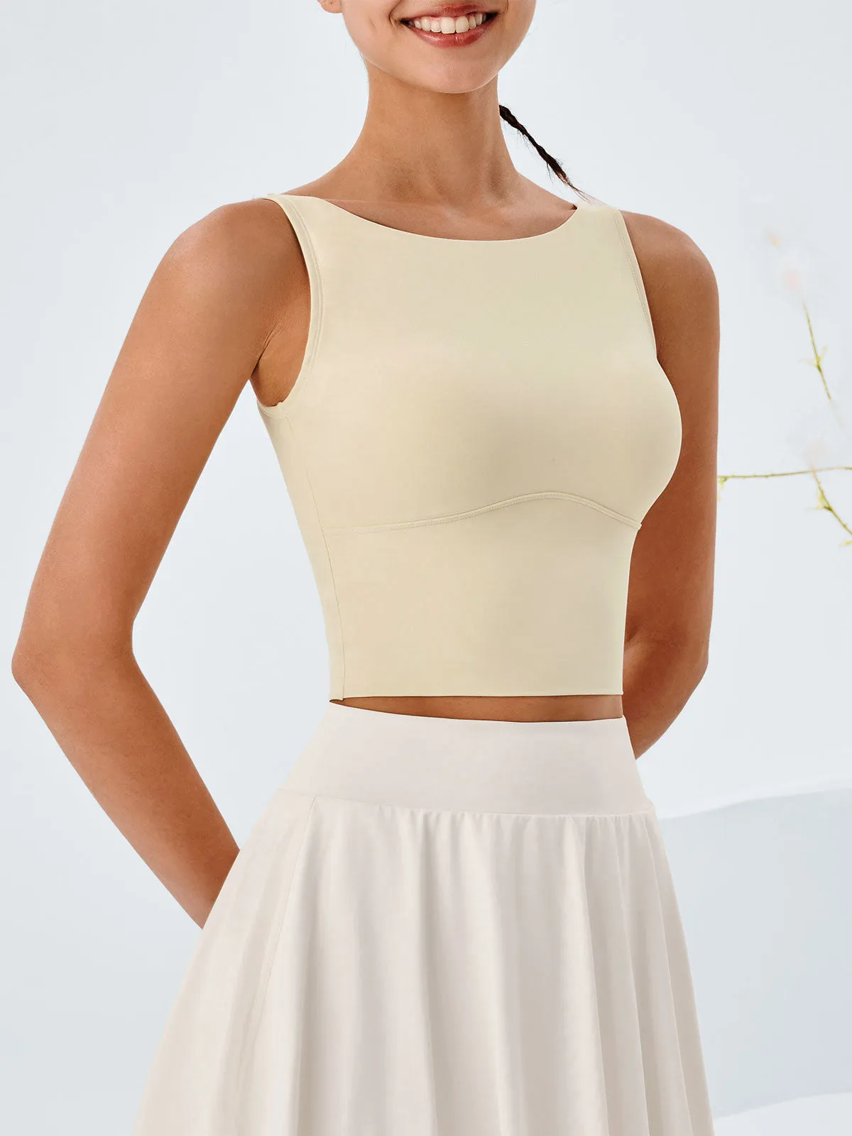 Cream X Cross Tank Top - Light Support sold by BERLOOK product image thumbnail 4