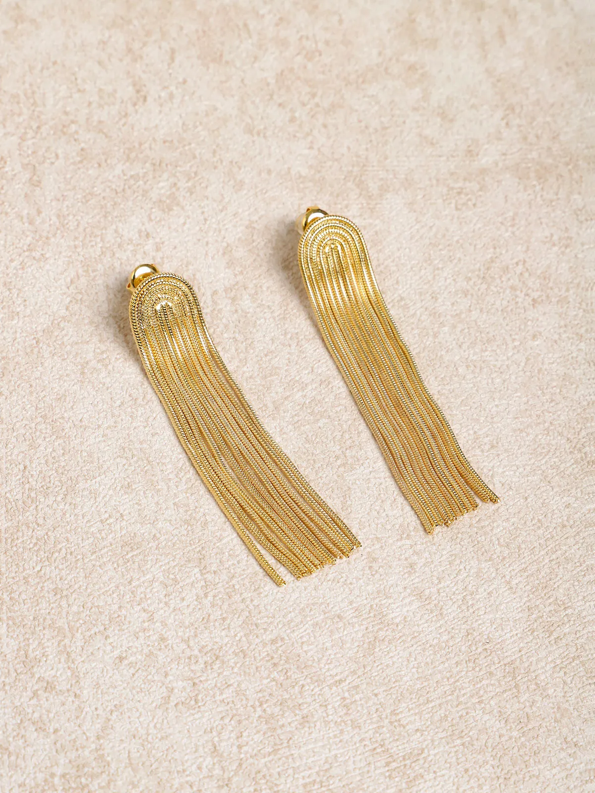 Elegant Golden Tassel Earrings sold by BERLOOK