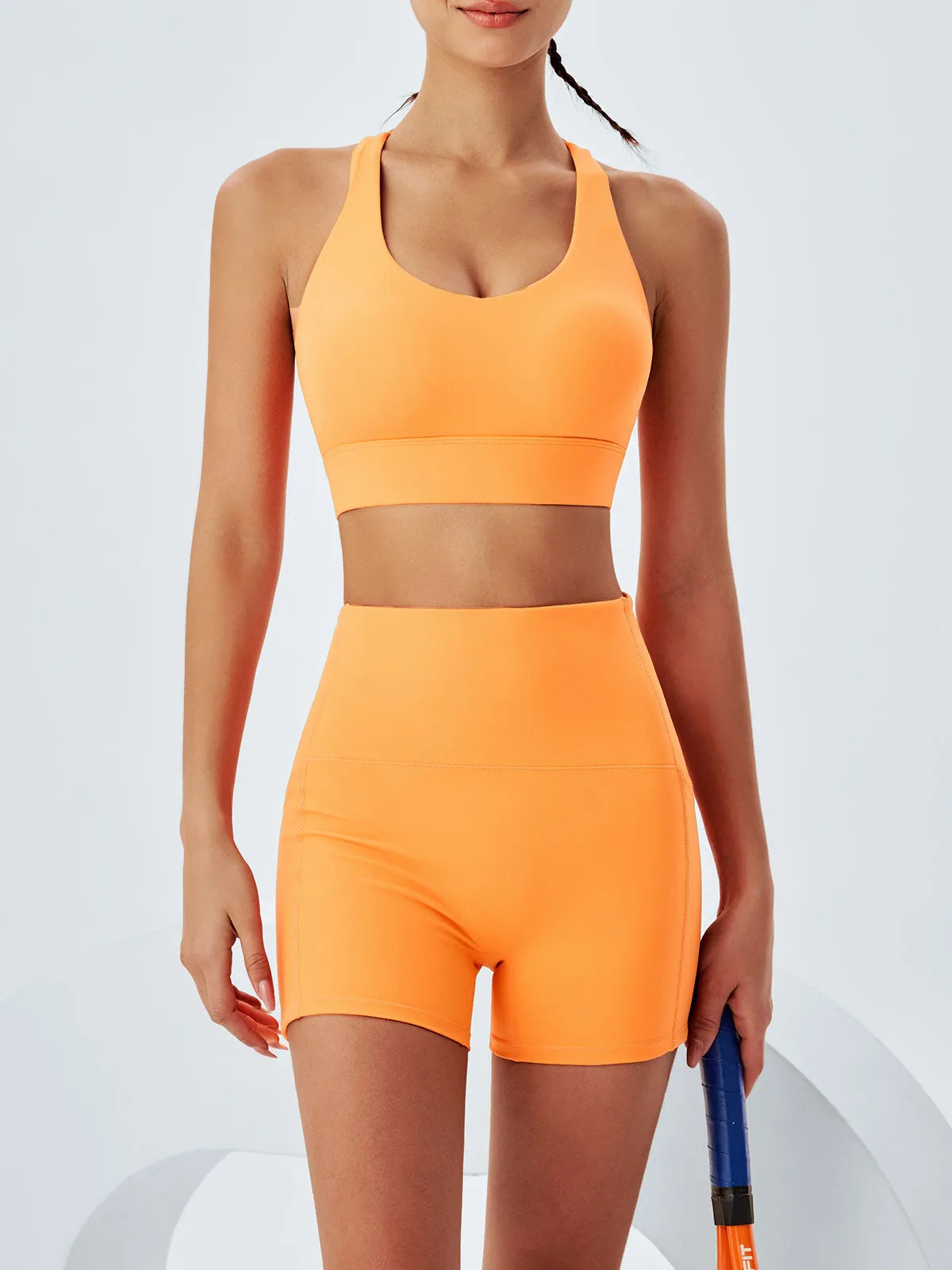 Orange X Cross Cut Out Sports Bra sold by BERLOOK product image thumbnail 2