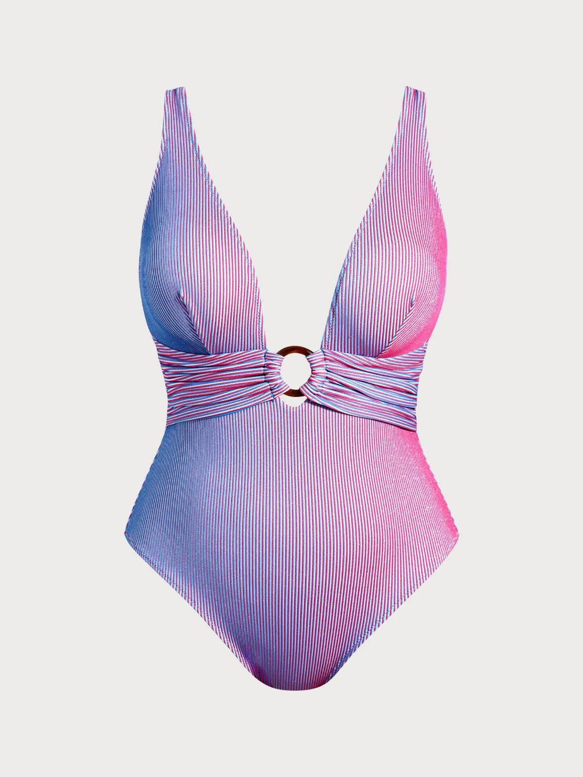 Multi O-Ring Plus Size One-Piece Swimsuit sold by BERLOOK