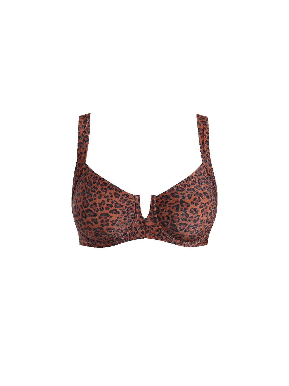 Leopard Print V Notch Plus Size Bikini Top sold by BERLOOK product image thumbnail 5